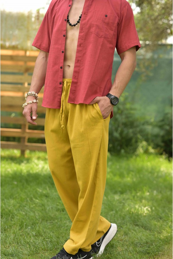 KLASİK UNISEX PANTOLON - HARDAL